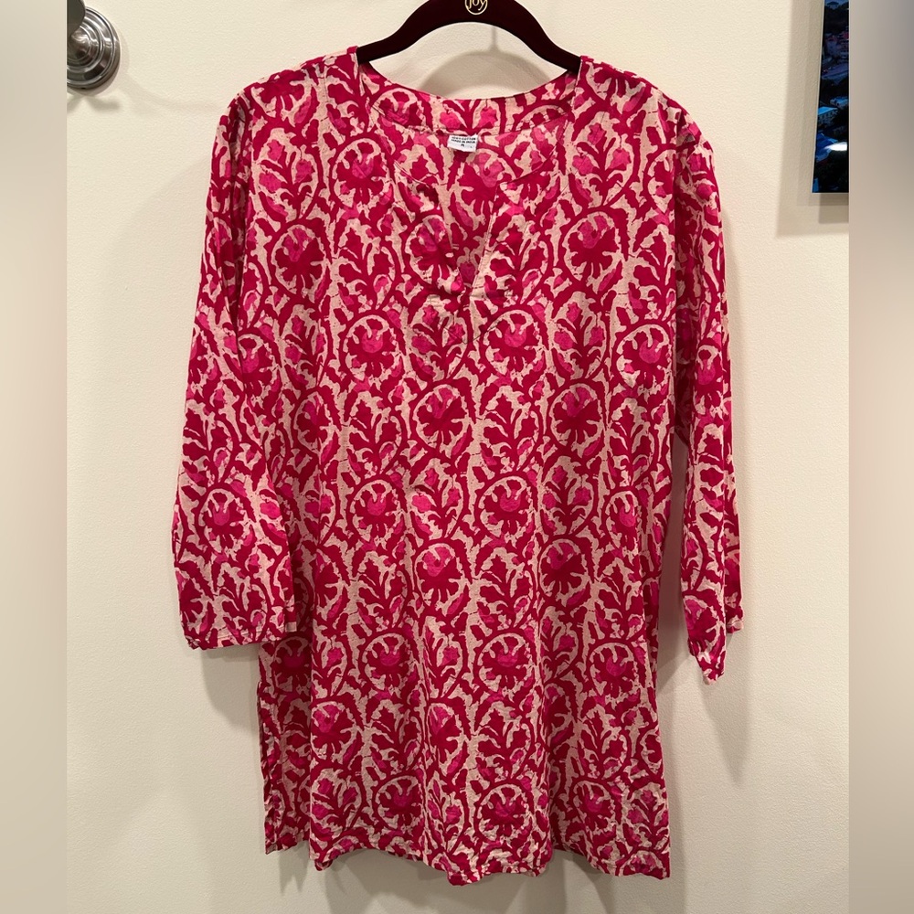 Women's Pink Patterned Cover Up